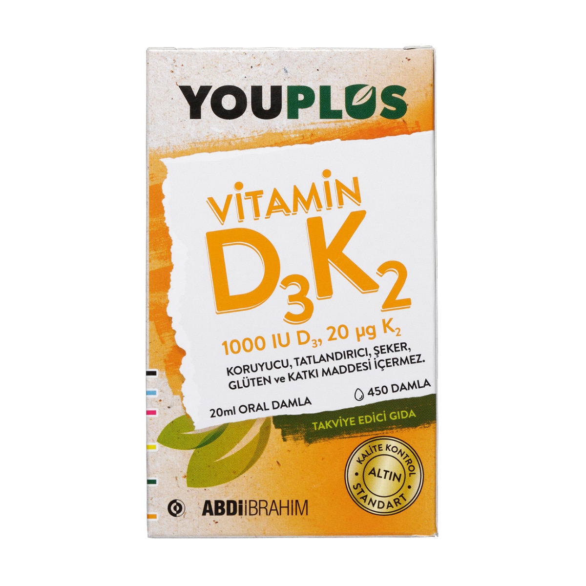  YOUPLUS YOUPLUS Youplus Vitamin D3K2 1000 IU 20 ml Oral Damla  1 of 3 