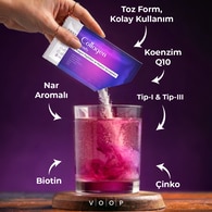  VOOP VOOP Voop Collagen Beauty Yüksek Biyoaktif Hidrolize Kolajen 100 Saf Ve Doğal 10 Toz Saşe  1 of 8 