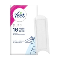 Veet Pure Bikini & Koltuk Altı Özel Hipoalerjenik Ağda Bandı 16lı