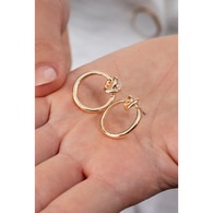 Volenia Küpe Altın Renkli Düğüm