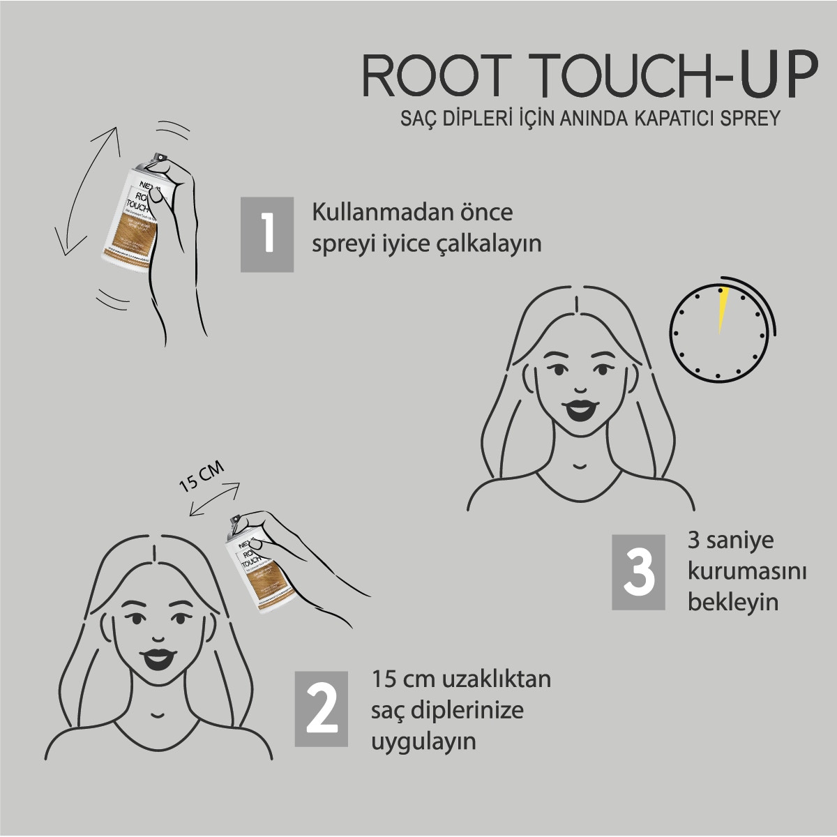  NEVA NEVA EXC. Neva Root Touch-Up Kapatıcı Sprey Sari 75 ml  1 of 4 
