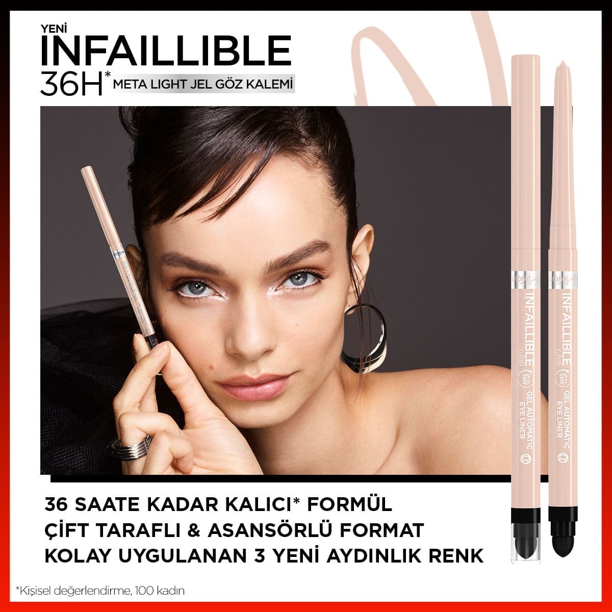 LOREAL PARIS LOREAL PARIS L'Oreal Paris Infaillible Meta Light Jel Göz Kalemi Polar White 1 of 5