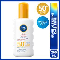 NIVEA SUN NIVEA SUN Nivea Sun SPF50+ Güneş Alerjisine Karşı Hassas Koruma Vücut Güneş Kremi Sprey 200 ml
