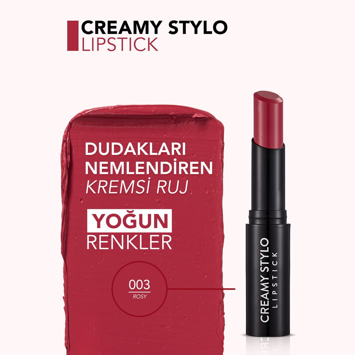 FLORMAR FLORMAR Flormar Creamy Stylo Yarı Parlak Bitişli Kremsi Ruj No: 003 1 of 6