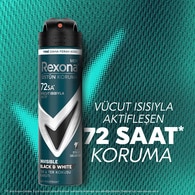  REXONA REXONA Rexona Men Erkek Sprey Deodorant Invisible Black & White 72 Saat Kesintisiz Üstün Koruma 150 ml  1 of 9 