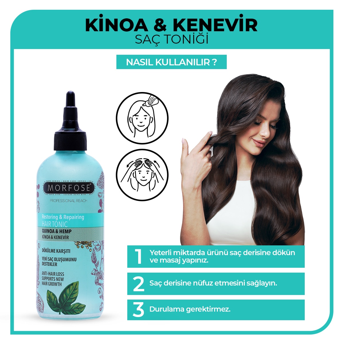 MORFOSE MORFOSE Morfose Saç Toniği Kinoa&Kenevir 300 ml 1 of 5