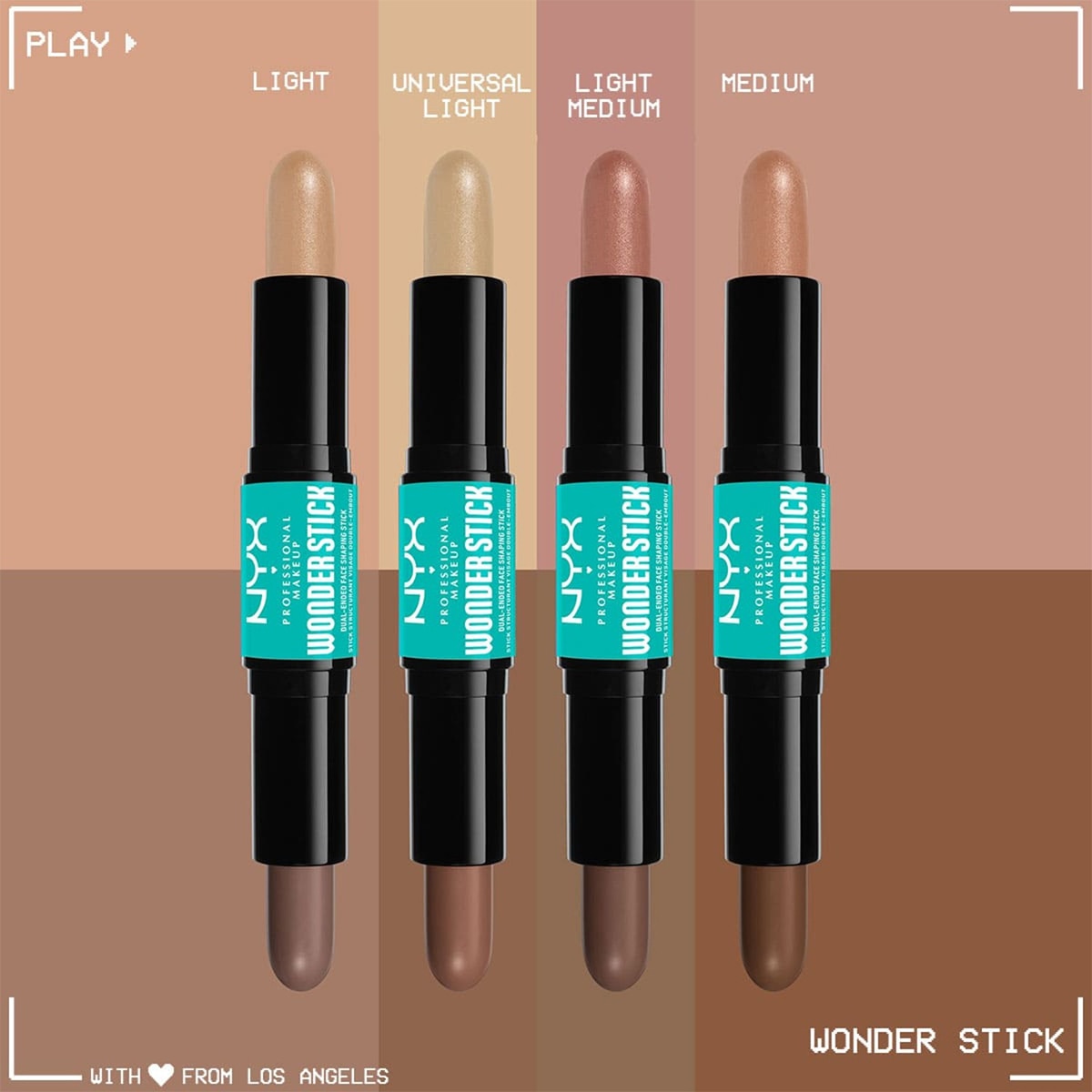  NYX NYX Nyx Professional Makeup Wonder Stick Çift Taraflı Krem Kontür & Aydınlatıcı Stick Fair  1 of 7 