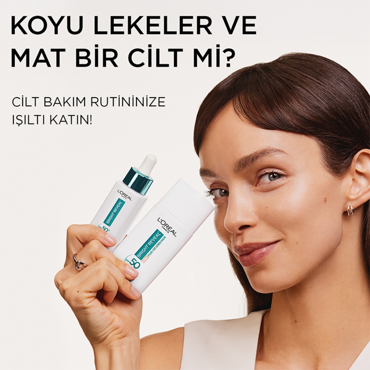  LOREAL PARIS LOREAL PARIS L'Oreal Paris Bright Reveal Renkli Yüz Güneş Kremi SPF50+ 50 ml Light Koyu Leke Karşıtı  1 of 11 