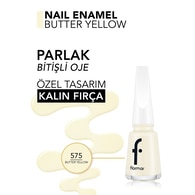 FLORMAR FLORMAR Flormar Nail Enamel Yoğun Pigmentli Parlak Oje No: 575 Butter Yellow 1 of 4