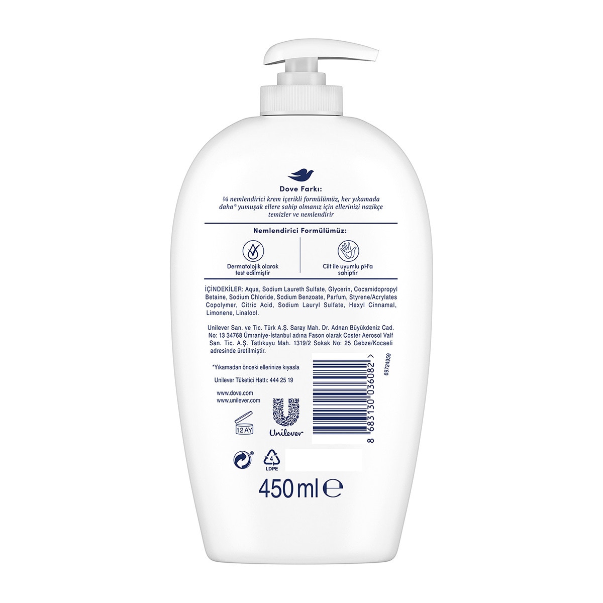  DOVE DOVE Dove Nemlendirici Sıvı Sabun Caring 450 ml  1 of 7 