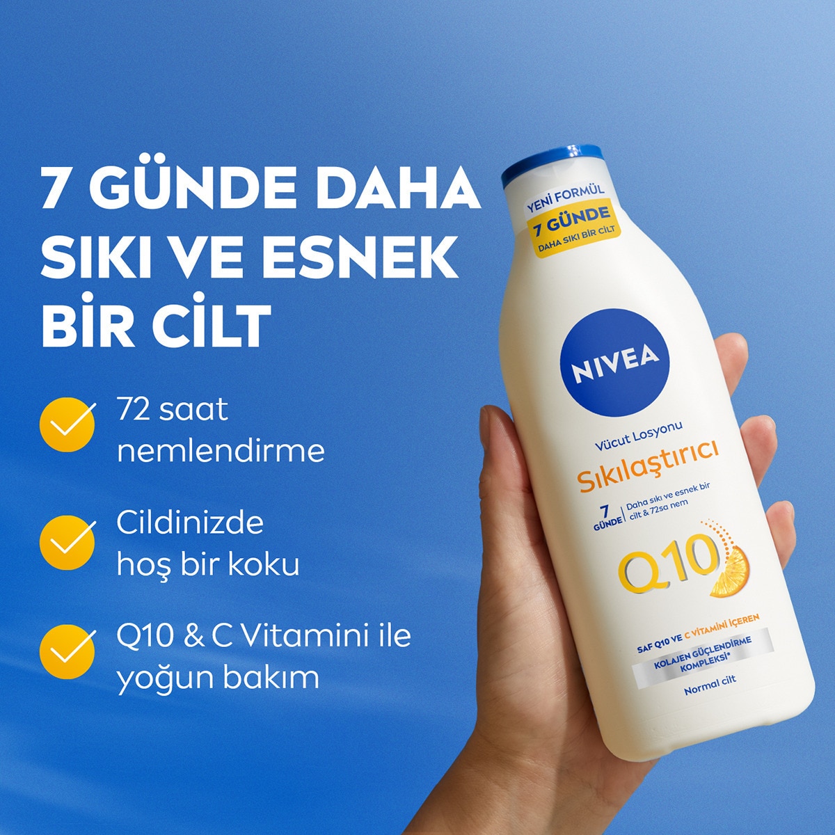  NIVEA BODY NIVEA BODY NIVEA Q10 Sıkılaştırıcı ve Nemlendirici Vücut Bakım Losyonu 250ml, C Vitamini  1 of 7 