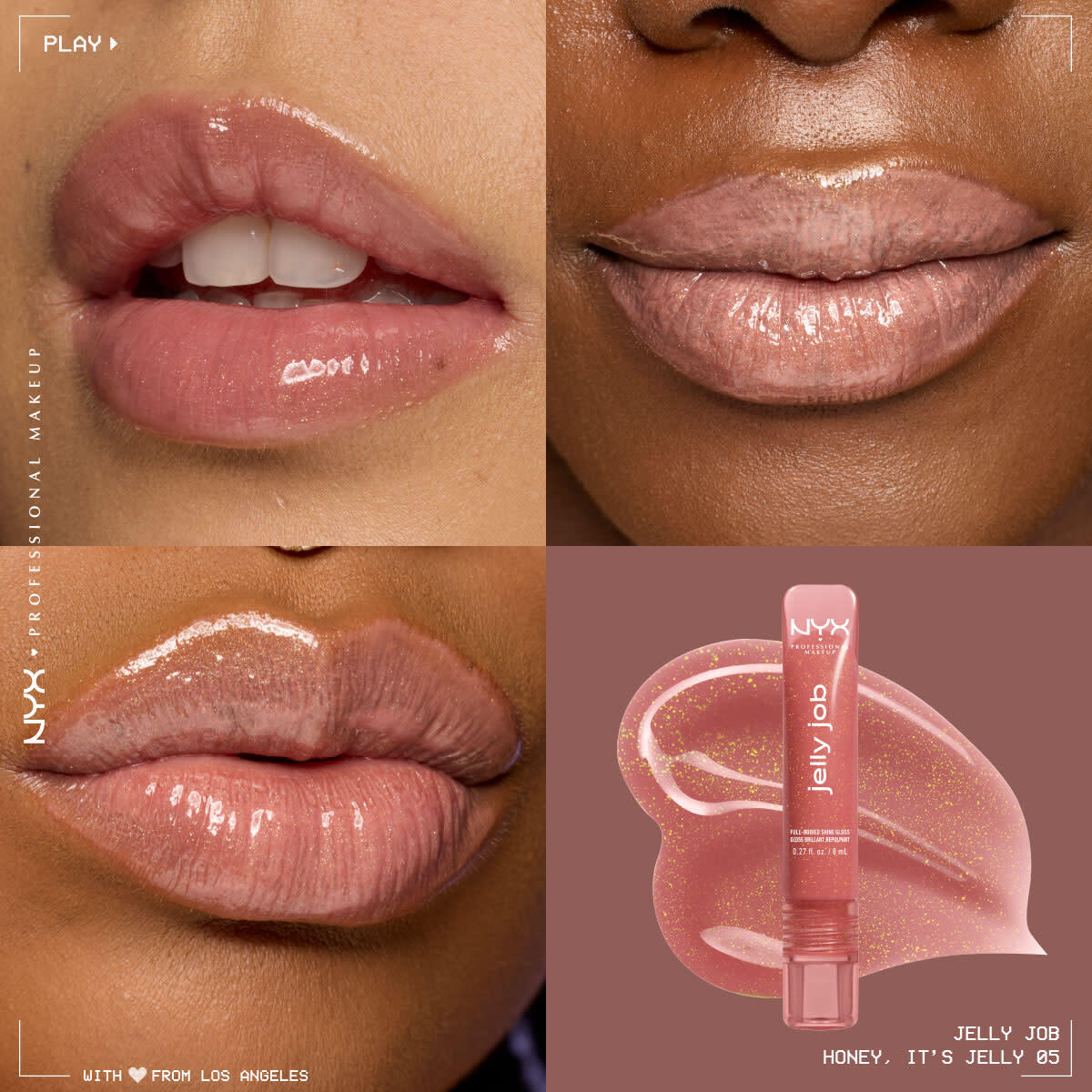 NYX NYX Nyx Professional Makeup Jelly Job Dudak Parlatıcısı Honey Its Jelly 1 of 9