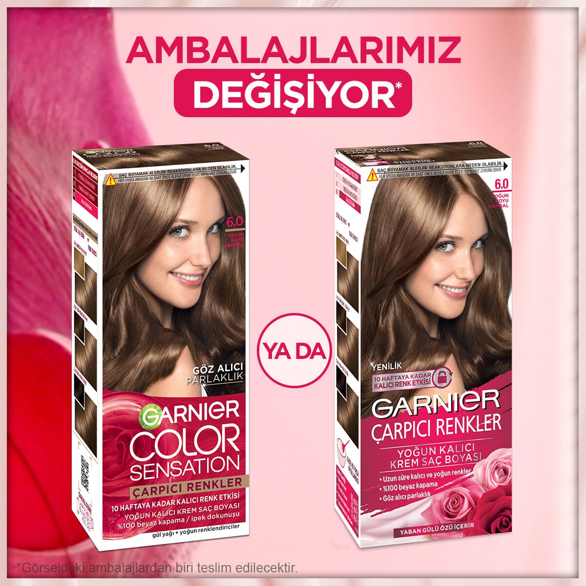  GARNIER GARNIER Garnier Çarpıcı Renkler Saç Boyası Yoğun Koyu Kumral No: 6,0  1 of 8 