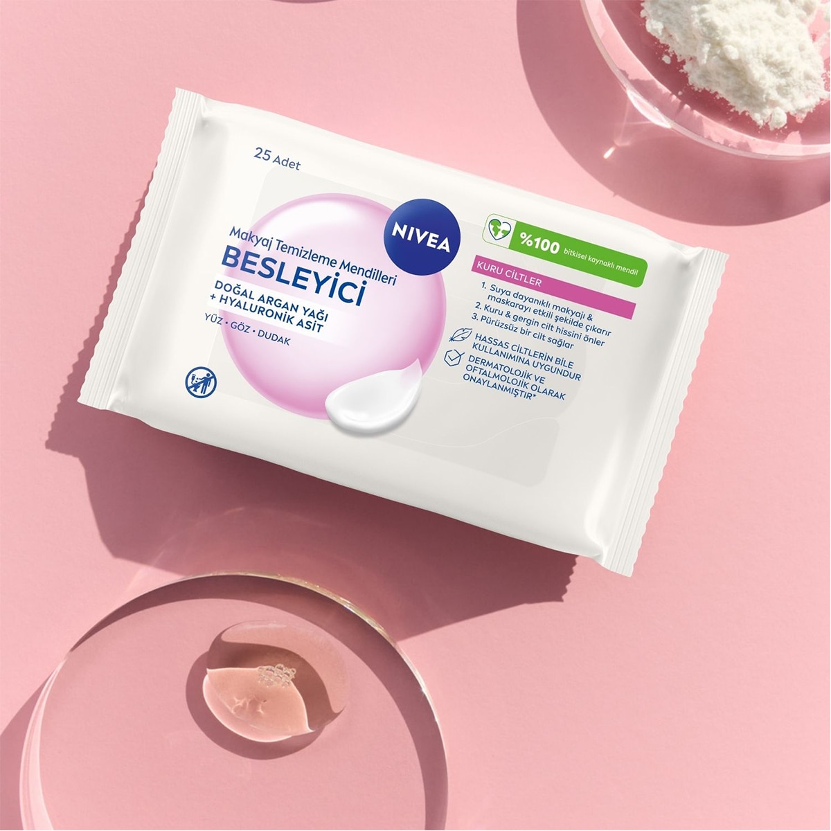  NIVEA VISAGE NIVEA VISAGE Nivea Besleyici Makyaj Temizleme Mendilleri Kuru Cilt 25 Adet  1 of 7 