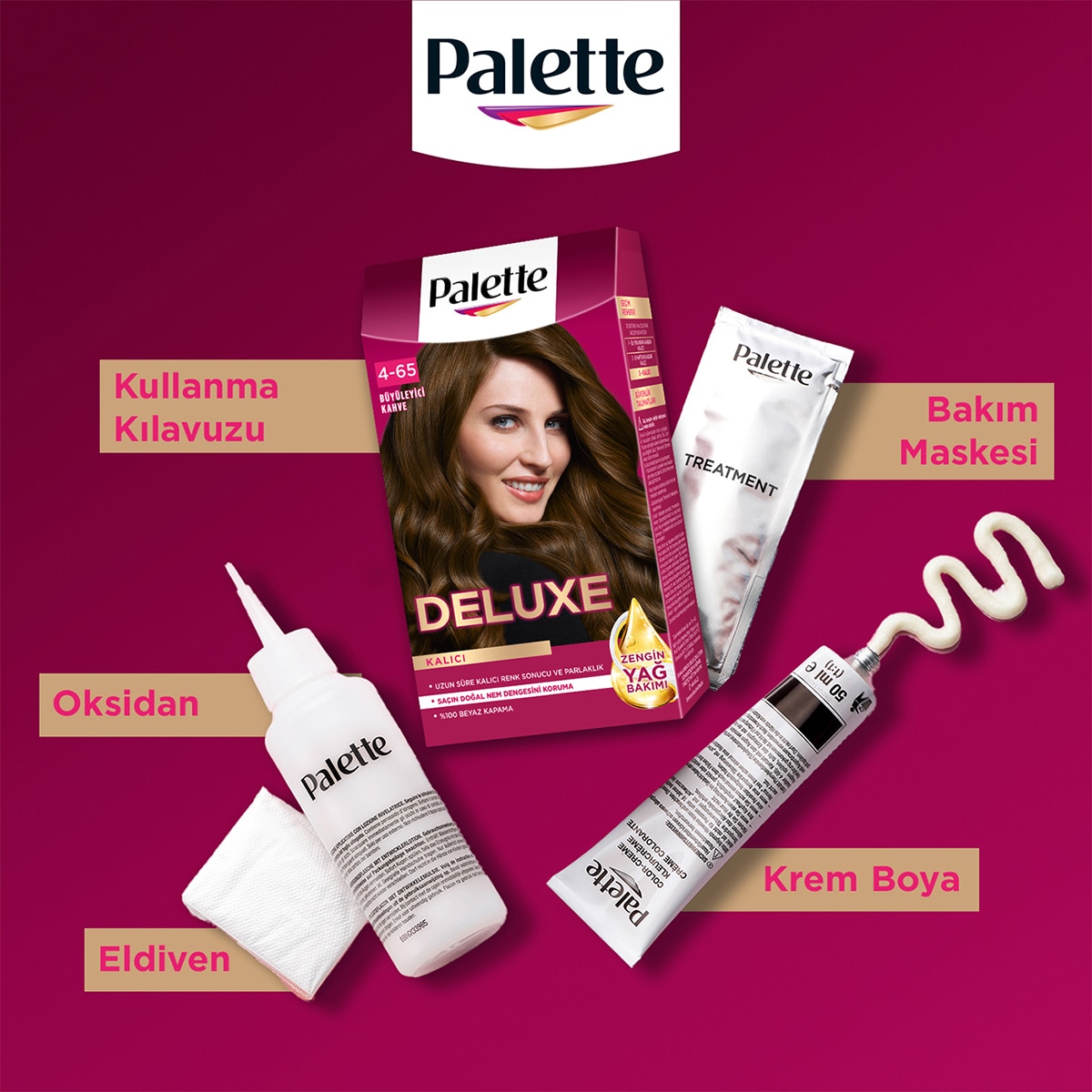 PALETTE PALETTE Palette Deluxe Saç Boyası 4-65 Büyüleyici Kahve 1 of 11
