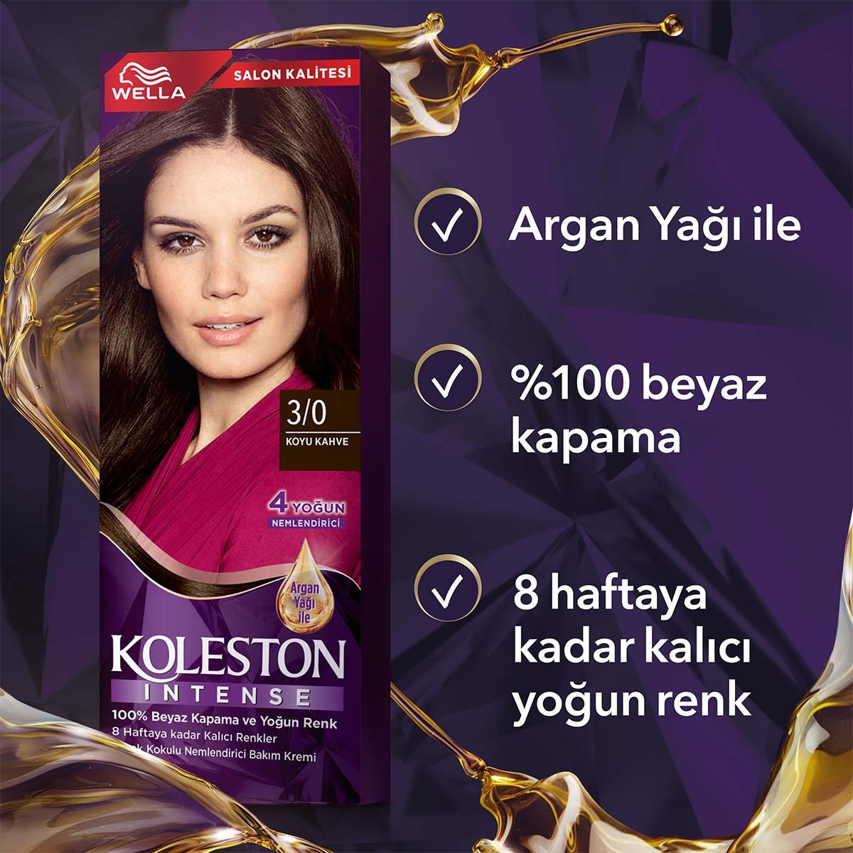  KOLESTON KOLESTON NATURALS Wella Koleston Intense Saç Boyası 3/0 Koyu Kahve  1 of 7 
