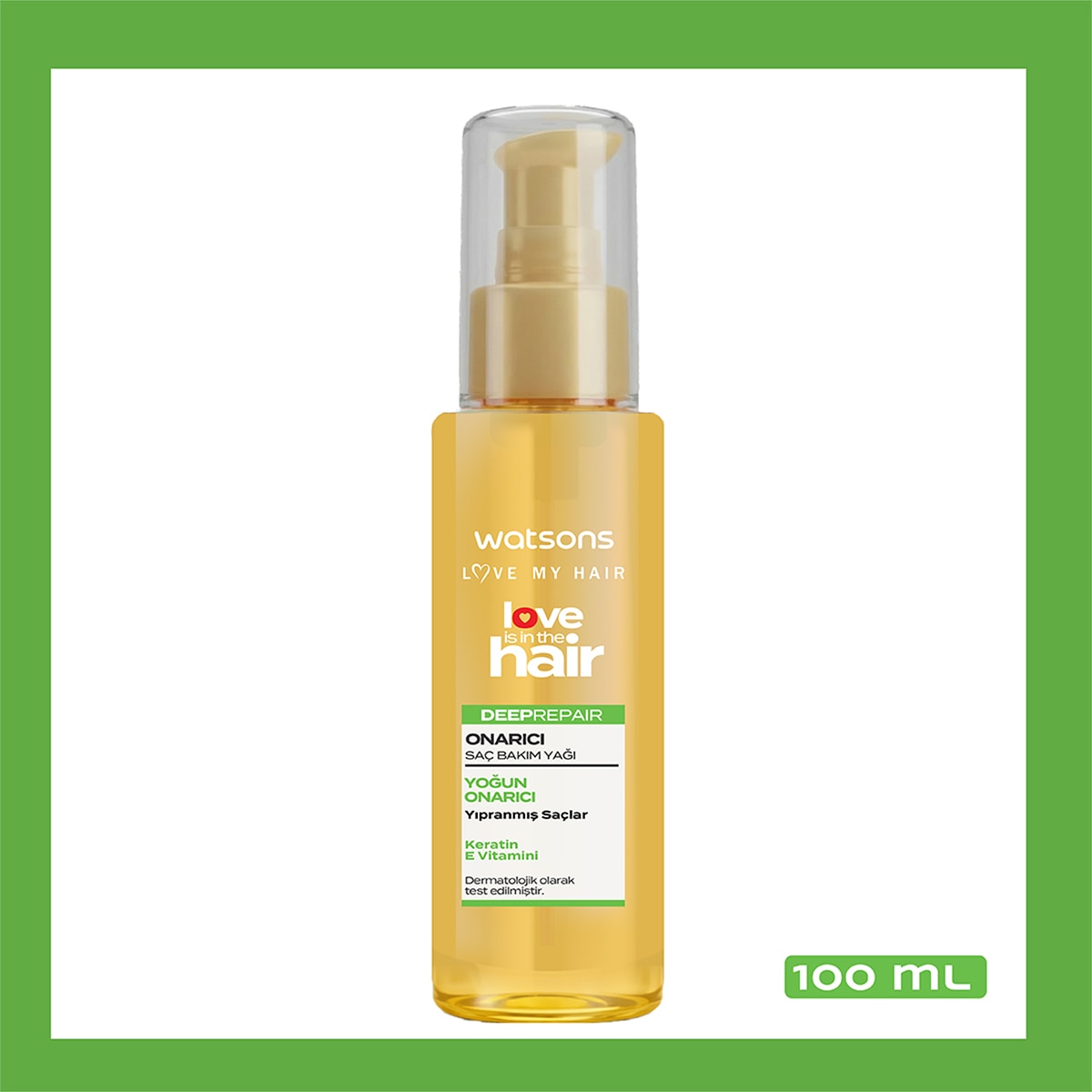 WATSONS WATSONS Watsons Saç Bakım Yağı Keratin Yoğun Onarıcı 100 ml 1 of 6