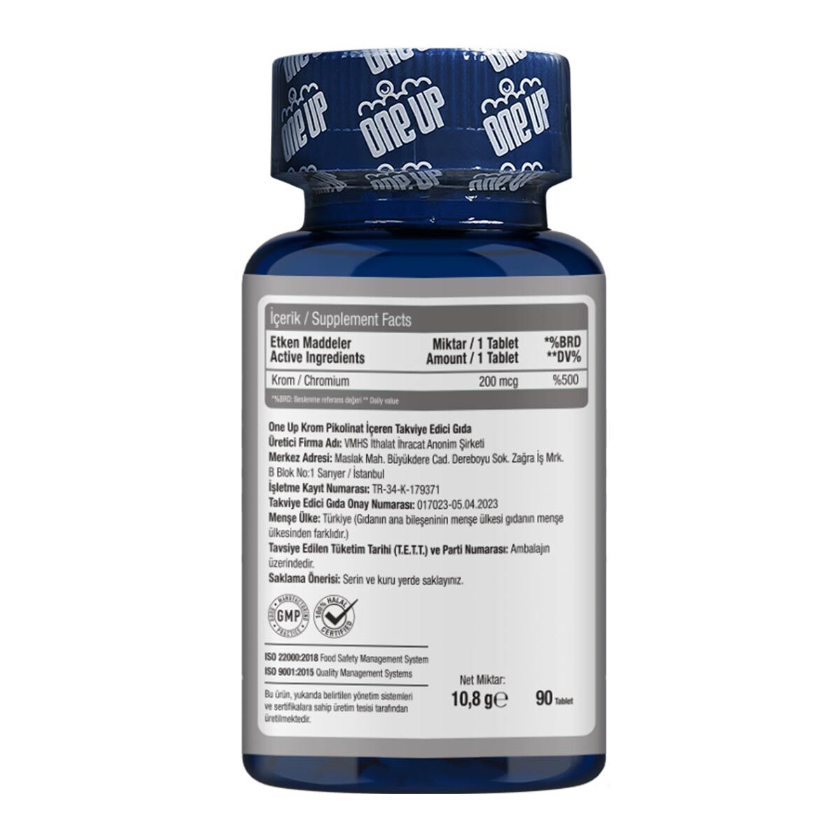 ONE UP ONE UP One Up Krom Pikolinat 200 Mcg 90 Tablet 1 of 3