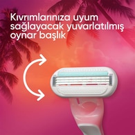 Gillette Venus Smooth Miami 3'lü Kadın Kullan At Tıraş Bıçağı