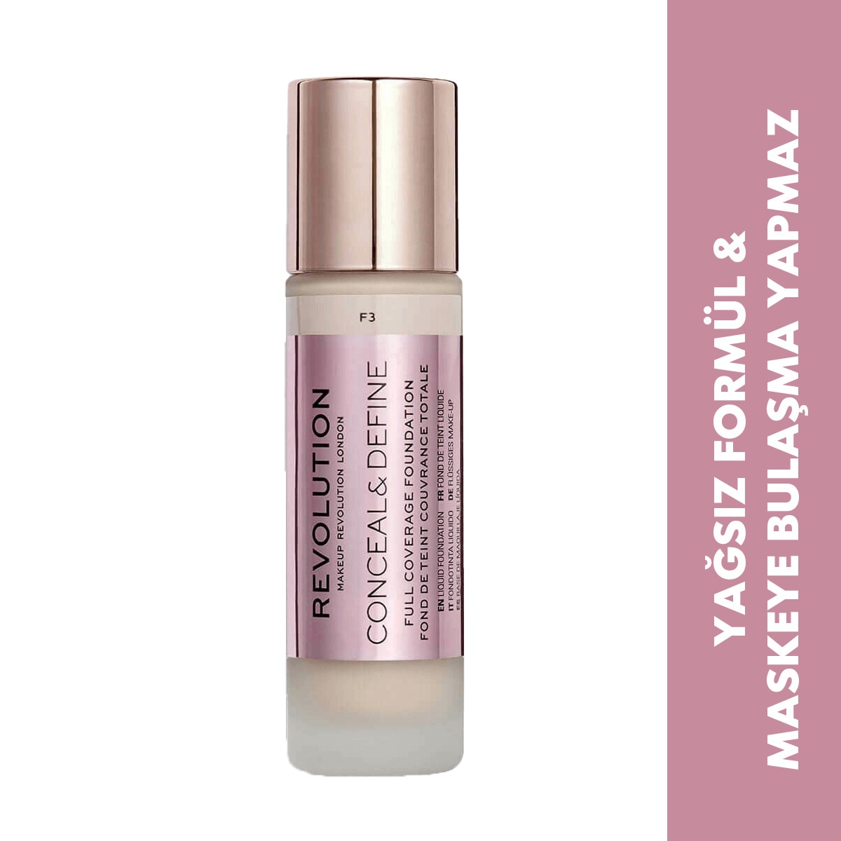  REVOLUTION REVOLUTION Revolution Conceal & Define Fondöten F3  1 of 4 