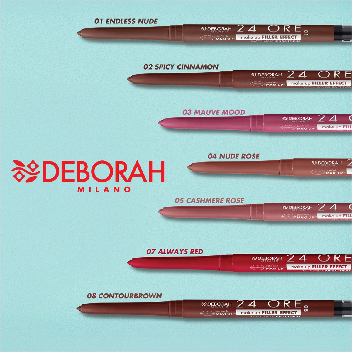  DEBORAH DEBORAH Deborah Milano 24 Ore Otomatik Dudak Kalemi 03  1 of 3 