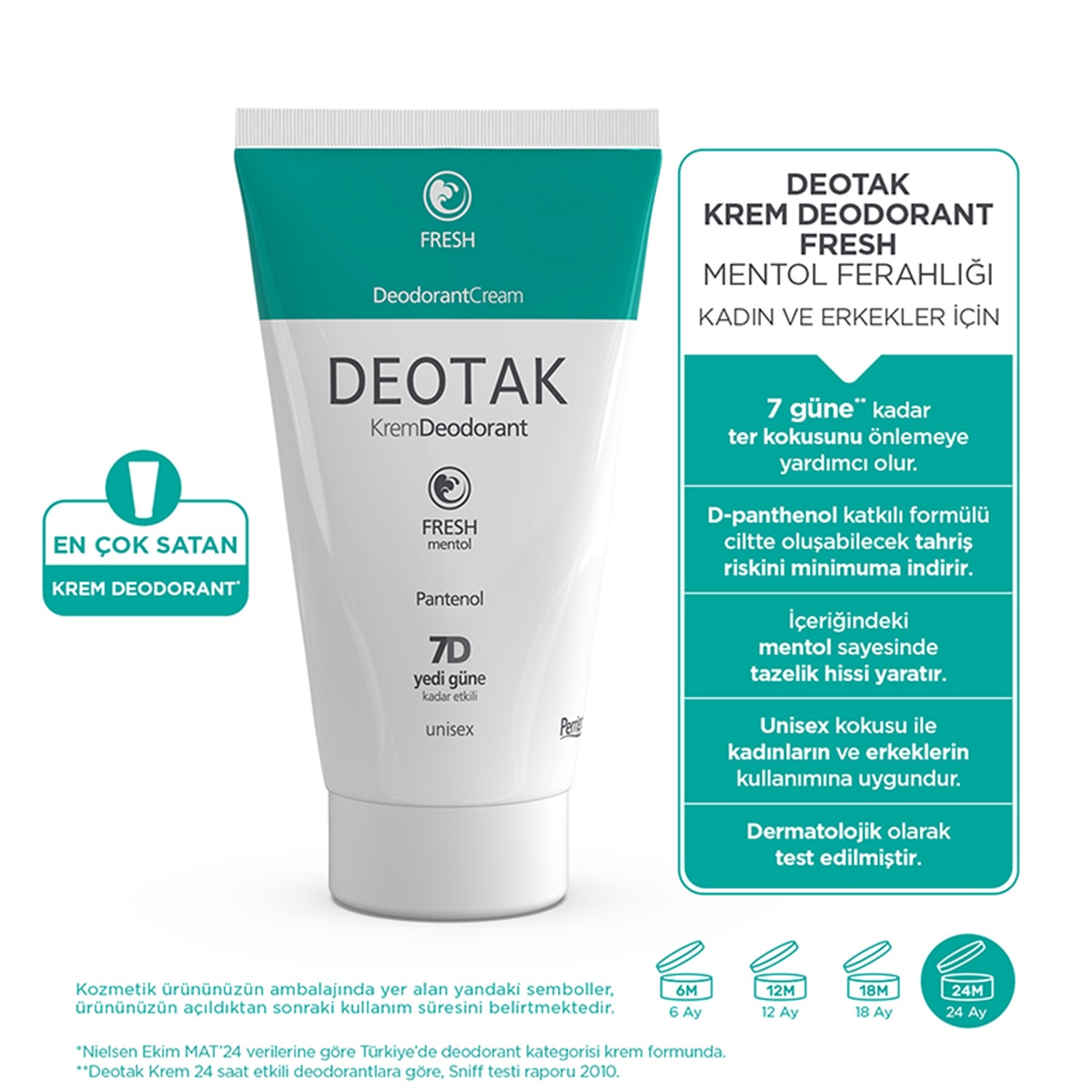 DEOTAK DEOTAK Deotak Fresh Krem Deodorant 35 ml  1 of 10 