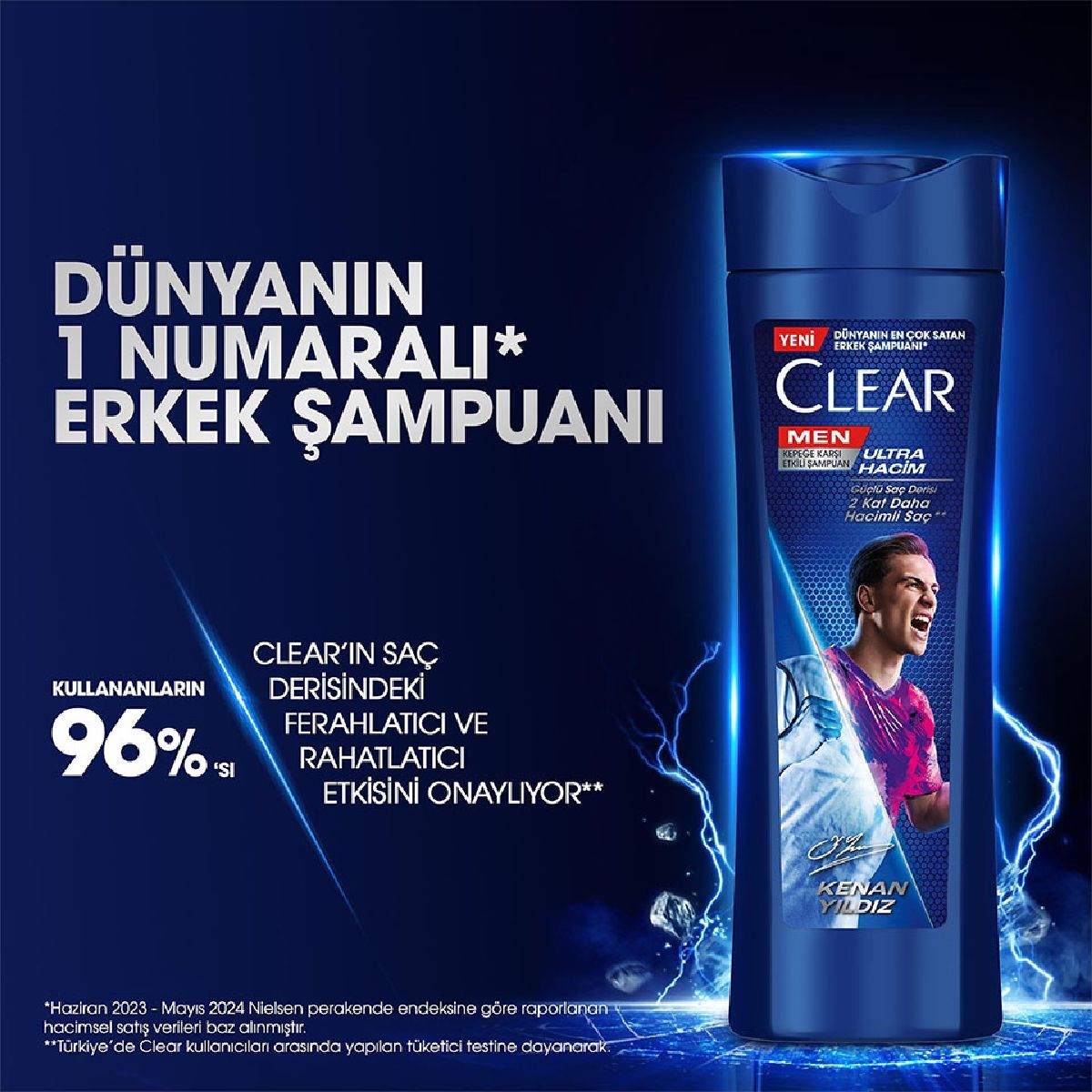CLEAR CLEAR Clear Men Kepeğe Karşı Ultra Hacim Etkili Şampuan Legends Kenan Yıldız 350 ml 1 of 7