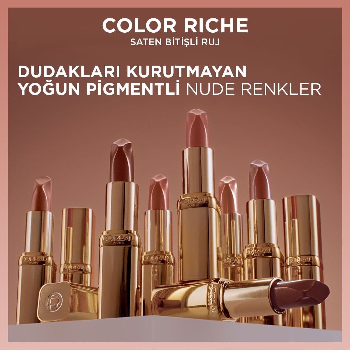 LOREAL PARIS LOREAL PARIS L'Oreal Paris Color Riche Saten Bitişli Ruj 601 Worth It 1 of 7