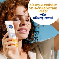 Nivea Sun SPF50 Hassas Yatıştıran Nemlendirici Yüz Güneş Kremi 50 ml