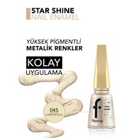  FLORMAR FLORMAR Flormar Star Shine Yoğun Pigmentli Metalik Oje No: 45 Luminous Gold  1 of 5 
