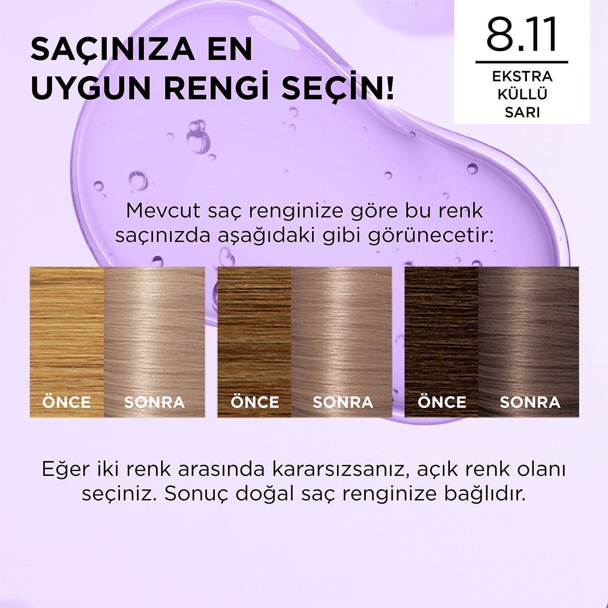  EXCELLENCE EXCELLENCE L'Oreal Paris Excellence Saç Boyası Ekstra Küllü Sarı 8.11  1 of 7 