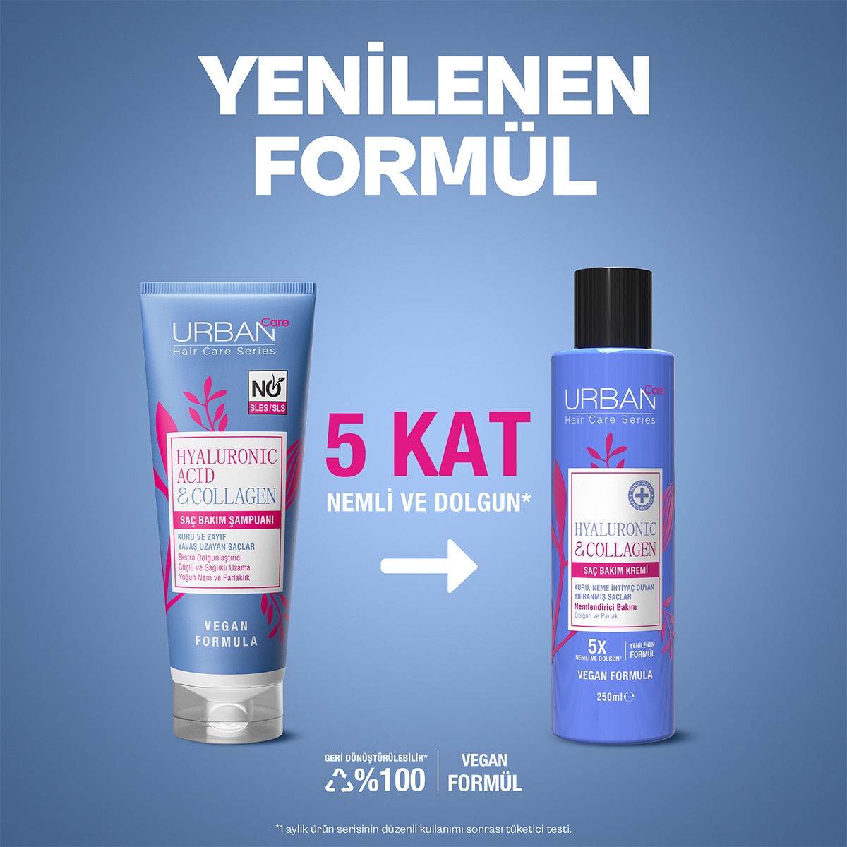  URBAN CARE URBAN CARE Urban Care Hyaluronic Acid & Collagen Ekstra Dolgunlaştırıcı Saç Bakım Kremi 250 ml  1 of 6 