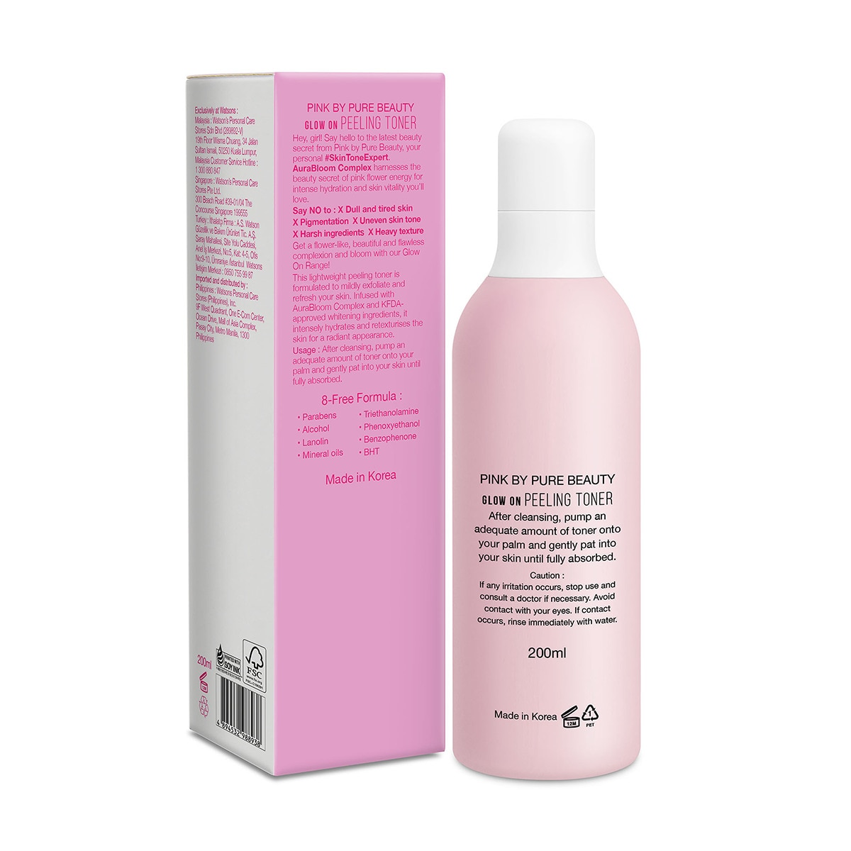  PURE BEAUTY PURE BEAUTY Pure Beauty Glow On Peeling Tonik 200 ml  1 of 2 
