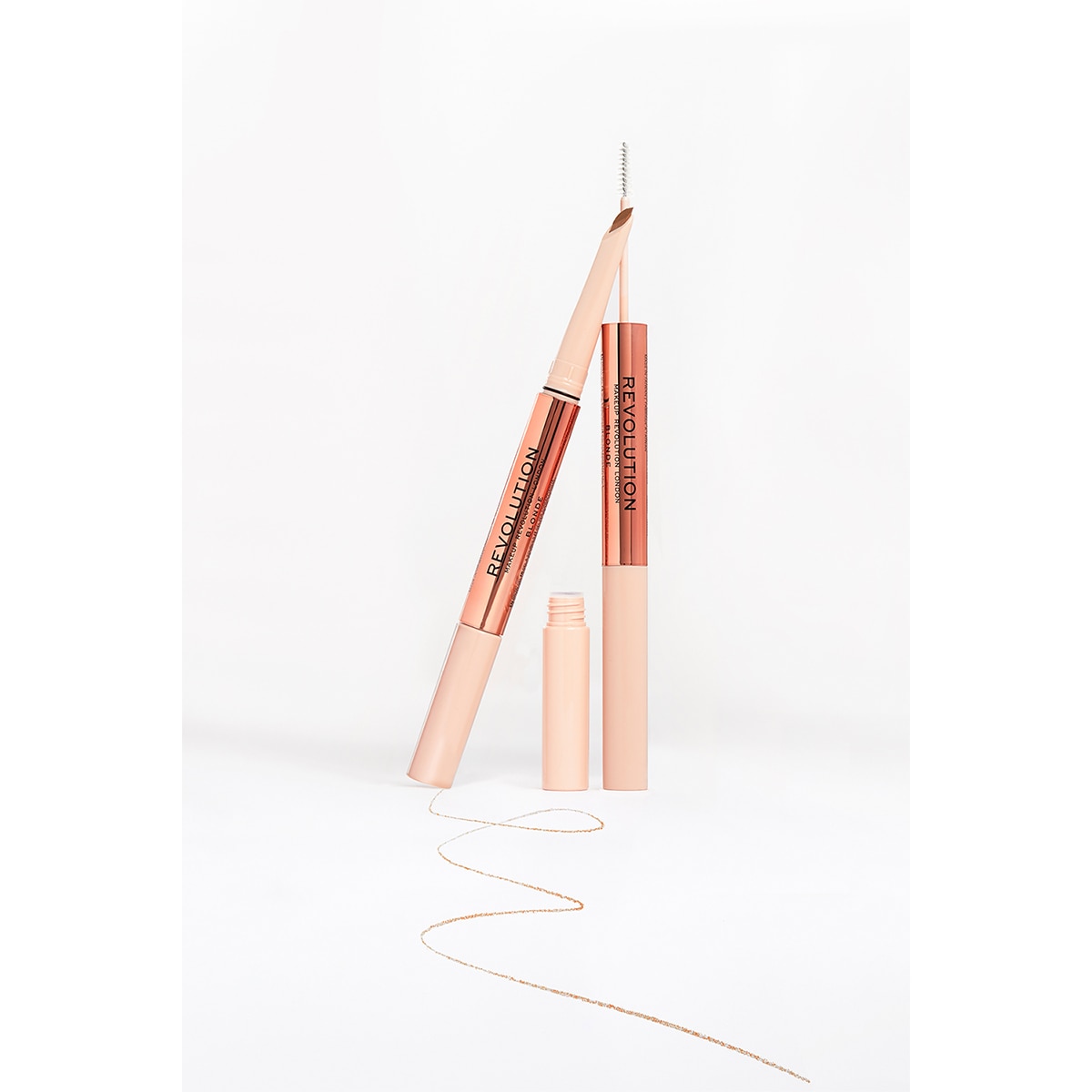  REVOLUTION REVOLUTION Revolution Fluffy Brow Duo Kaş Kalemi ve Kaş Maskarası Medium Brown  1 of 11 