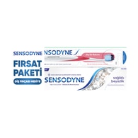  SENSODYNE SENSODYNE EXC. Sensodyne Sağlıklı Beyazlık Diş Macunu 75 ml + Diş Eti Bakımı Diş Fırçası Seti 