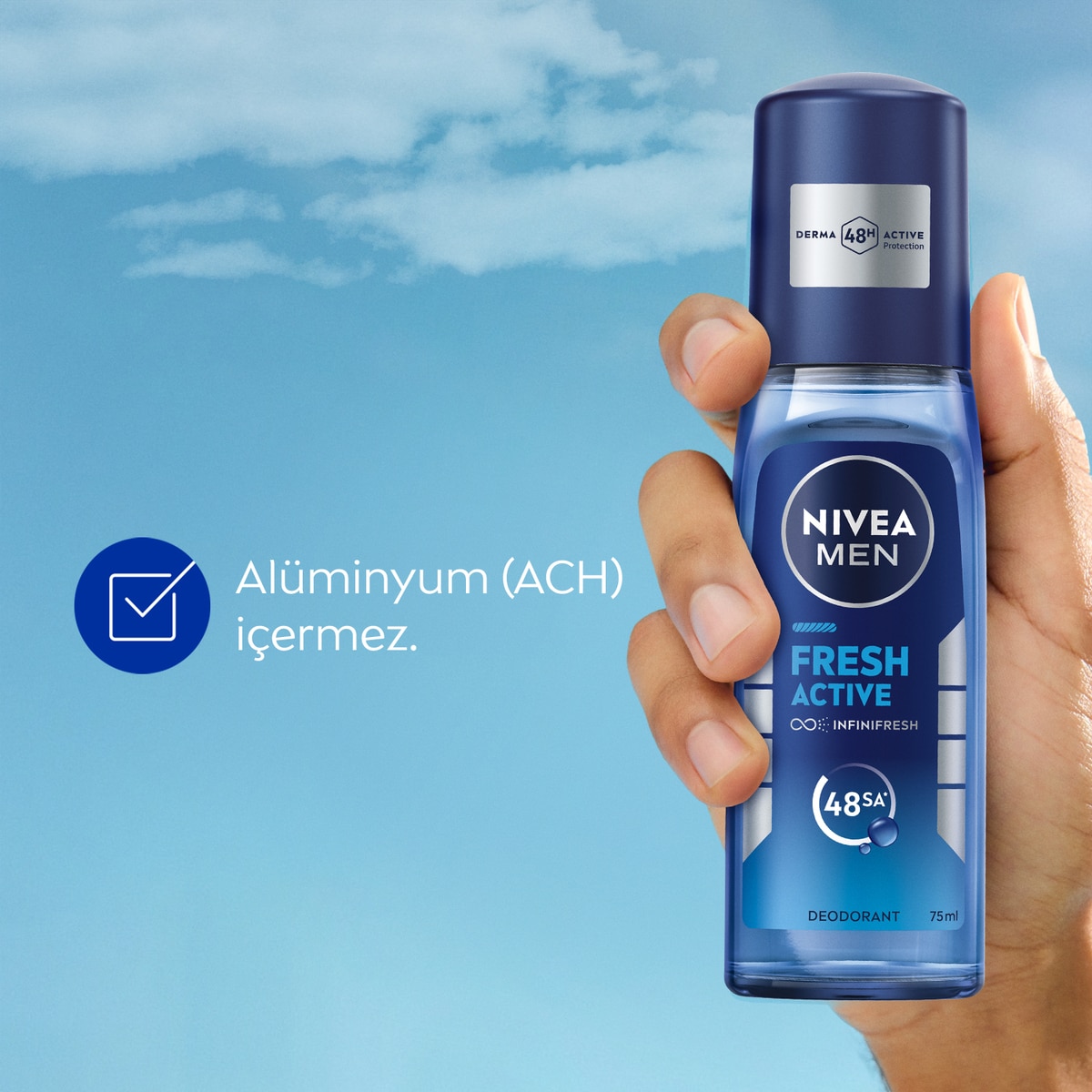 NIVEA DEO NIVEA DEO Nivea Men Erkek Pump Sprey Deodorant Fresh Active 75 ml 48 Saat Koruma 1 of 7