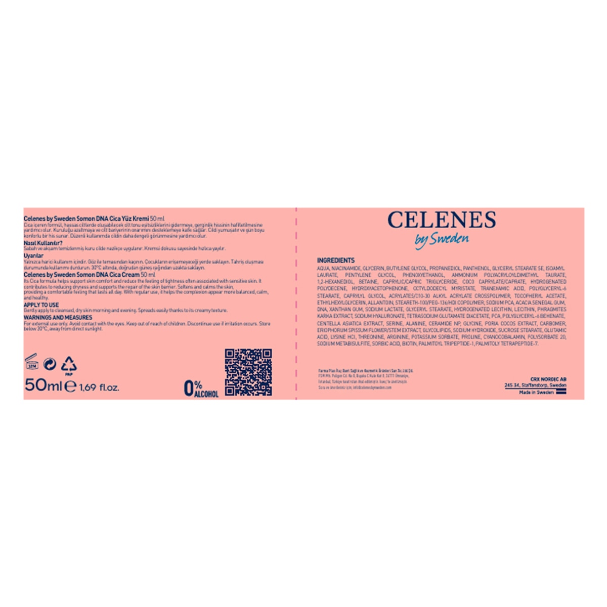  CELENES CELENES Celenes Somon DNA PDRN Onarıcı & Yenileyici Cica Yüz Kremi 50 ml  1 of 6 