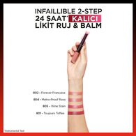 L'Oreal Paris Infaillible 2 Step 24 Saat Kalıcı Likit Ruj & Balm 801 Toujours Toffee