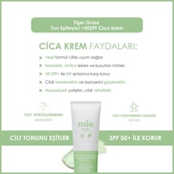 Mia Klinika Tiger Grass Ton Eşitleyici 50 SPF+ Cica Krem 30 ml