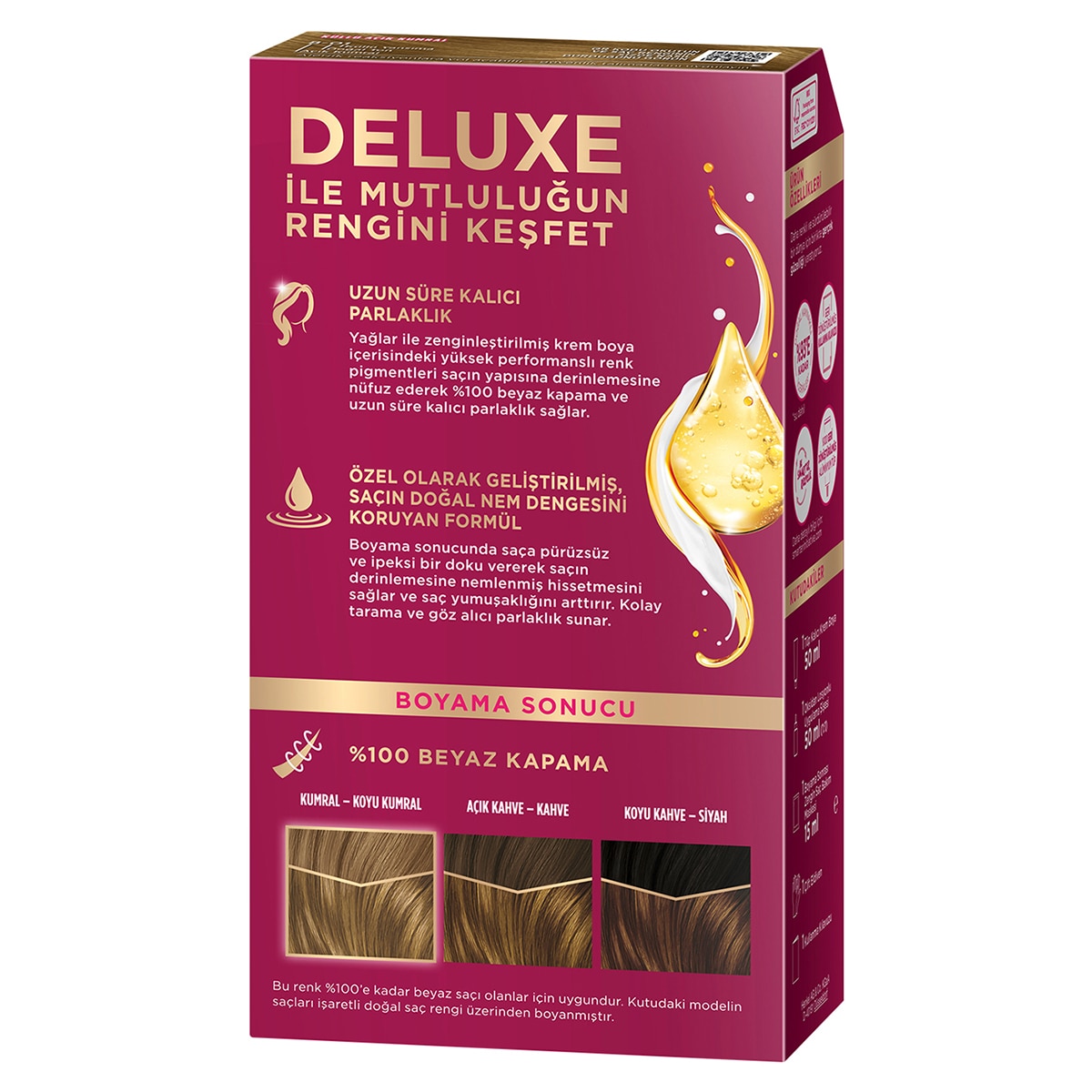 PALETTE PALETTE Palette Deluxe Yoğun Renkler Saç Boyası 8-01 Küllü Açık Kumral 1 of 11
