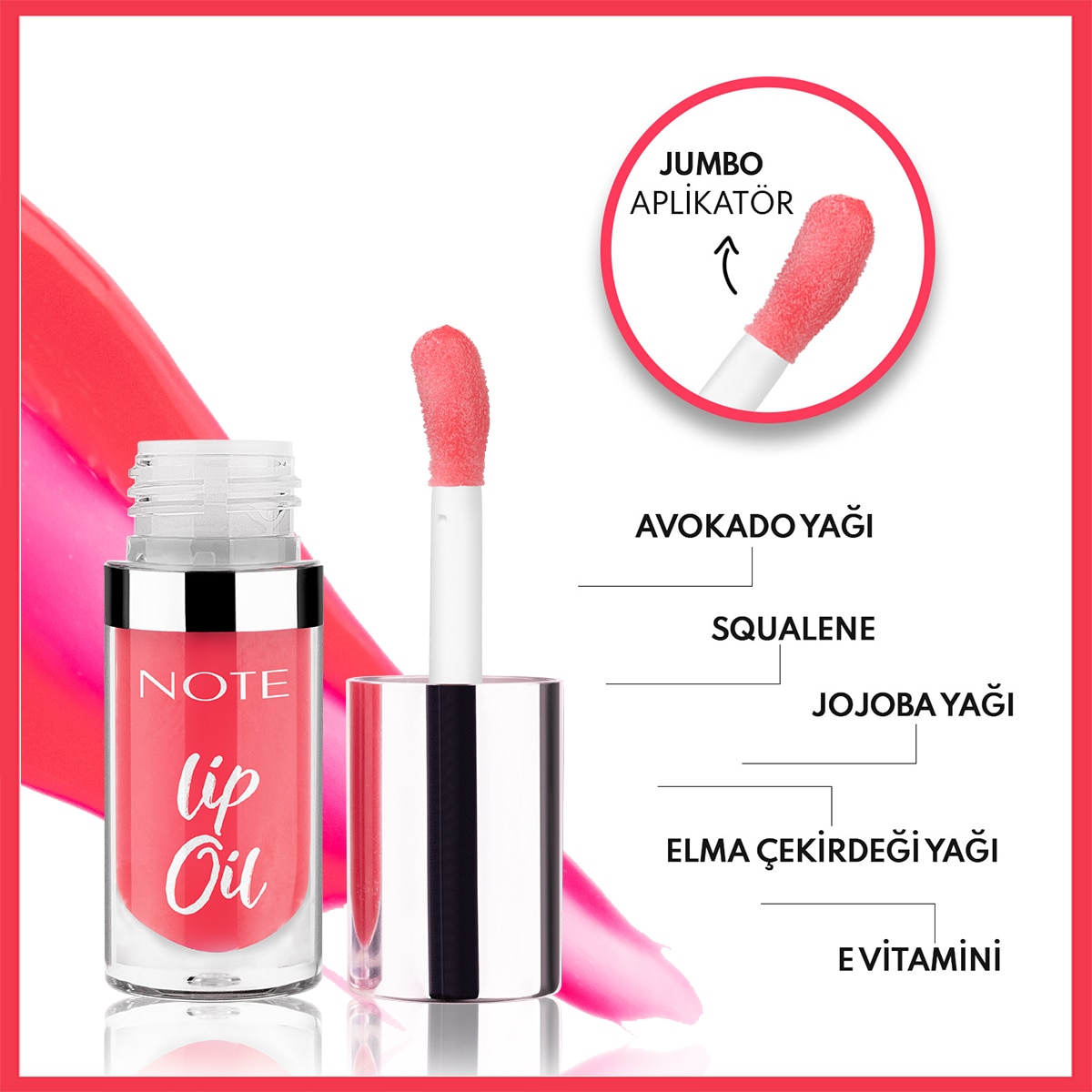 NOTE NOTE Note Lip Oil Nemlendirici ve Parlatıcı Dudak Bakım Yağı 10 Baby Pink Pembe 1 of 7