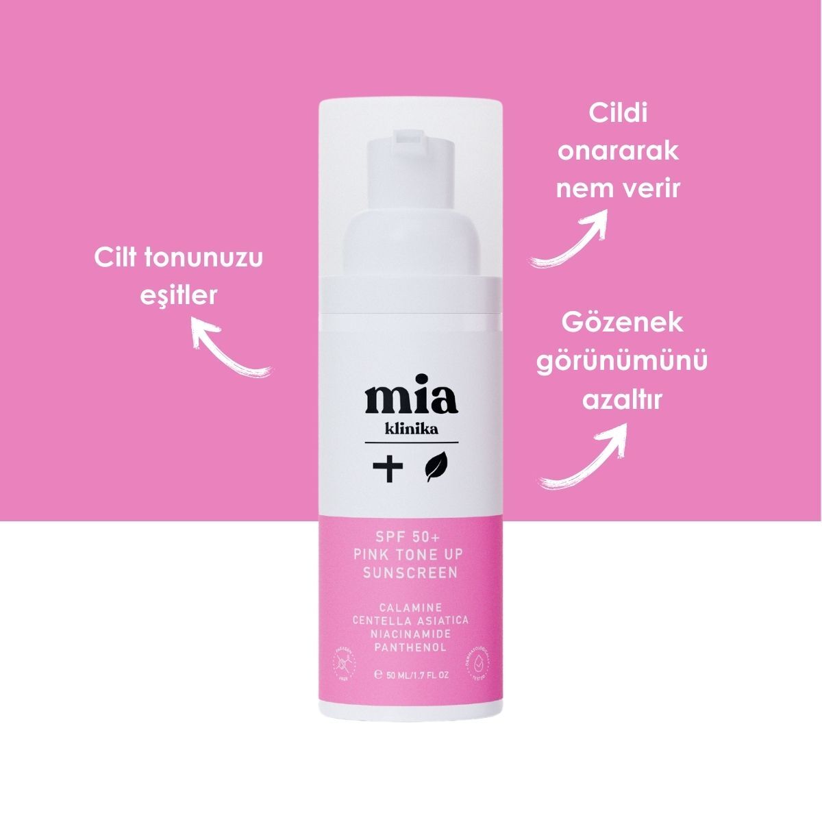  MIA KLINIKA MIA KLINIKA Mia Klinika Ton Eşitleyici Pembe Güneş Kremi 50 ml  1 of 4 