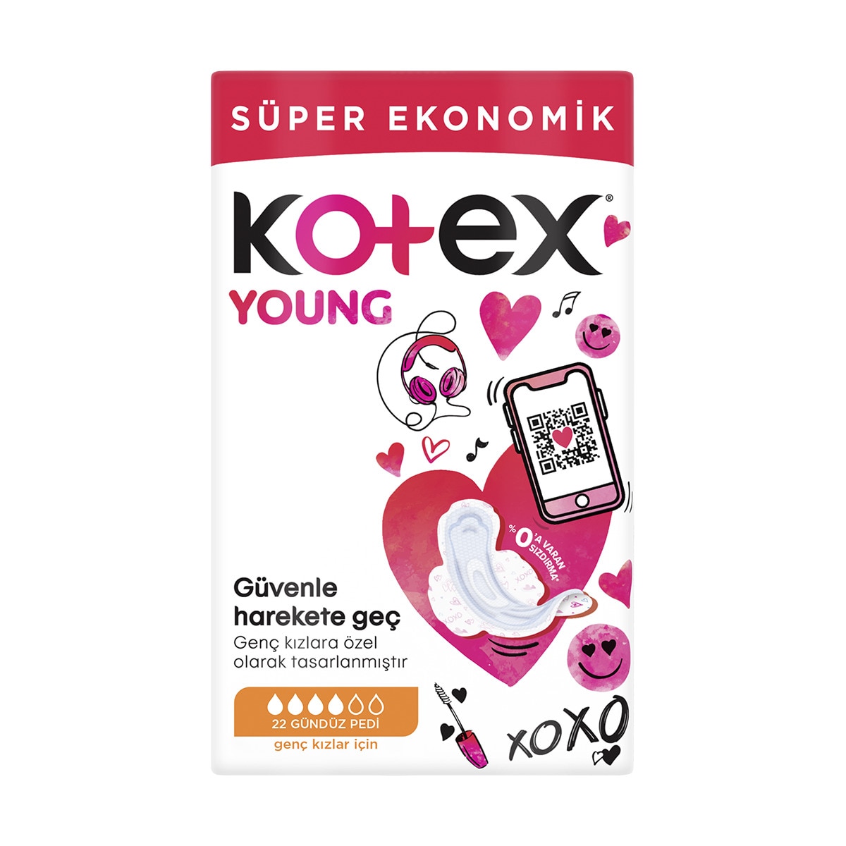  KOTEX KOTEX Kotex Young Super Ekonomik Paket Gündüz 22'li  Kotex Young Super Ekonomik Paket Gündüz 22'li