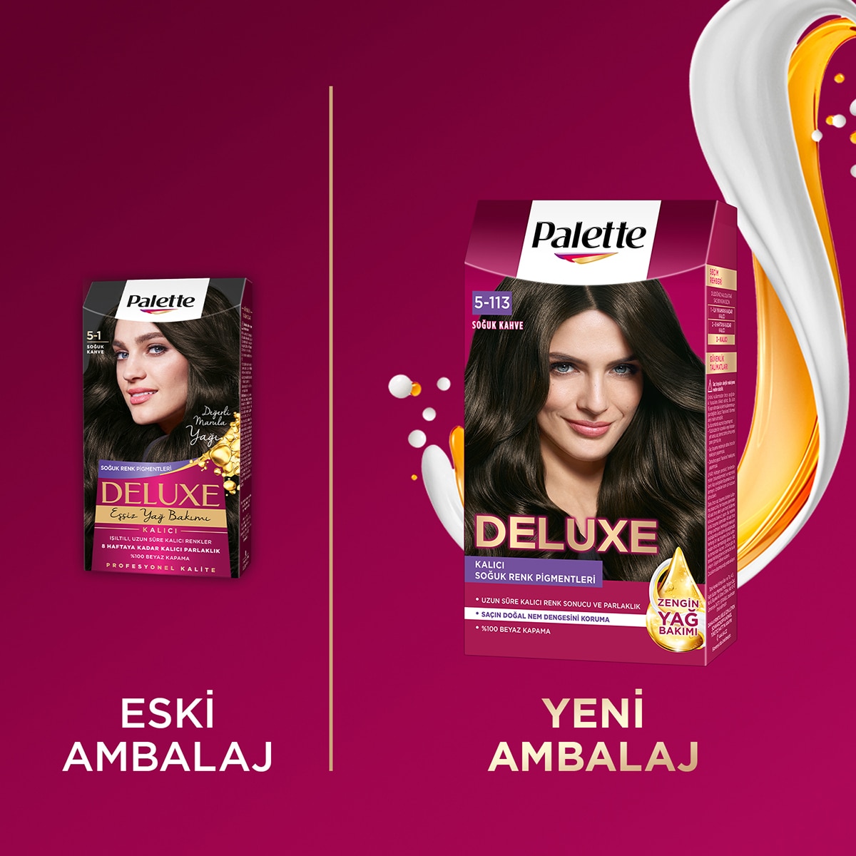 PALETTE PALETTE Palette Deluxe Saç Boyası 5-1 Soğuk Kahve 1 of 11