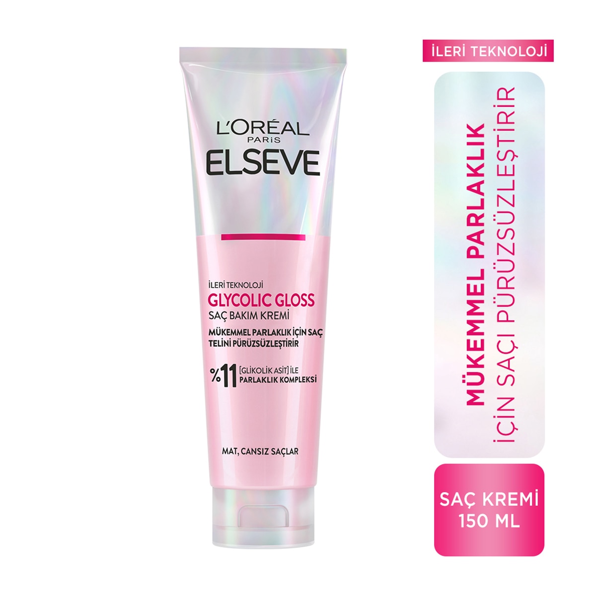  ELSEVE ELSEVE L'Oreal Paris Elseve Glycolic Gloss Mükemmel Parlaklık için Pürüzsüzleştirici Saç Kremi 150 ml  1 of 1 L'Oreal Paris Elseve Glycolic Gloss Mükemmel Parlaklık için Pürüzsüzleştirici Saç Kremi 150 ml