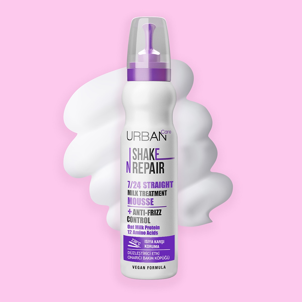  URBAN CARE URBAN CARE Urban Care Shake N Repair 7/24 Düzleştirici Etkili Saç Bakım Köpüğü 150 ml  1 of 3 