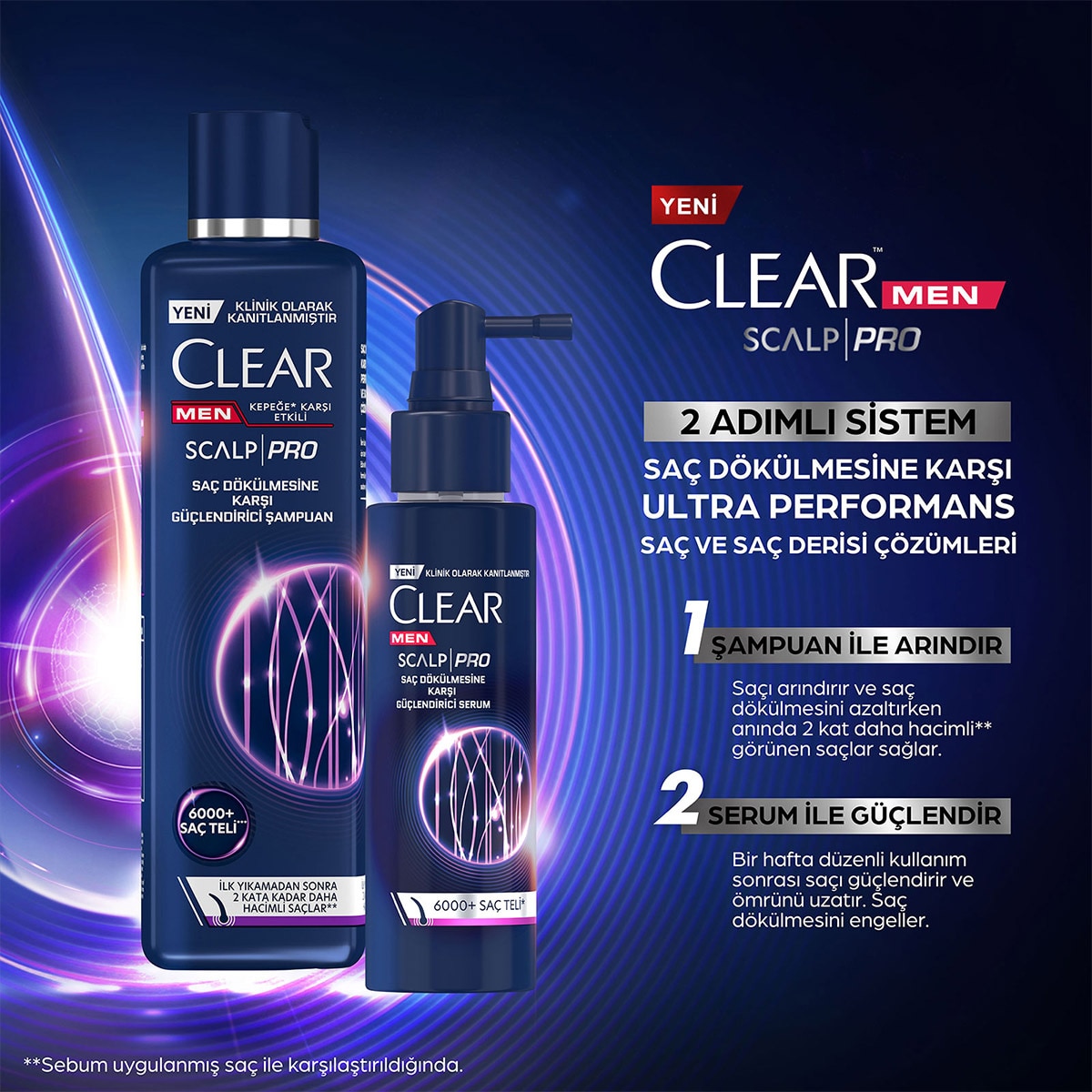  CLEAR CLEAR Clear Men Scalp Pro Saç Dökülmesine Karşı Güçlendirici Şampuan 300 ml  1 of 9 