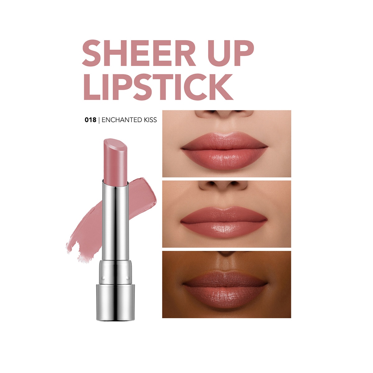 FLORMAR FLORMAR Flormar Sheer Up Ruj No: 018 Enchanted Kiss 1 of 9