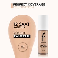 Flormar Perfect Coverage Yoğun Pigmentli SPF15 Fondöten No: 101