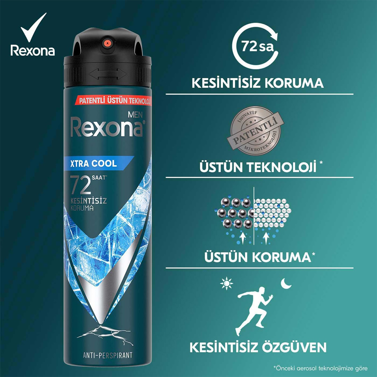 REXONA REXONA REXONA EXTRA COOL DEO SPREY 150ML+MİNİ ROLLON 20ML 1 of 7